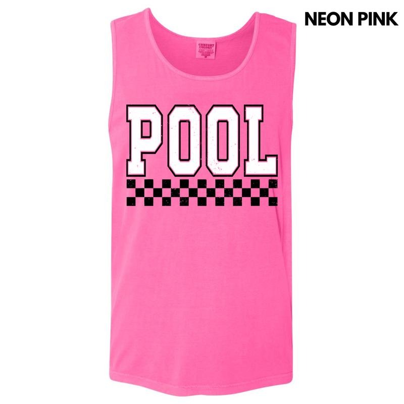 Tank Top - Pool Varsity Checkered Comfort Colors Tank Top 'NLB' T-Shirts, Hoodie, Sweatshirt | RetroVerseTees.com