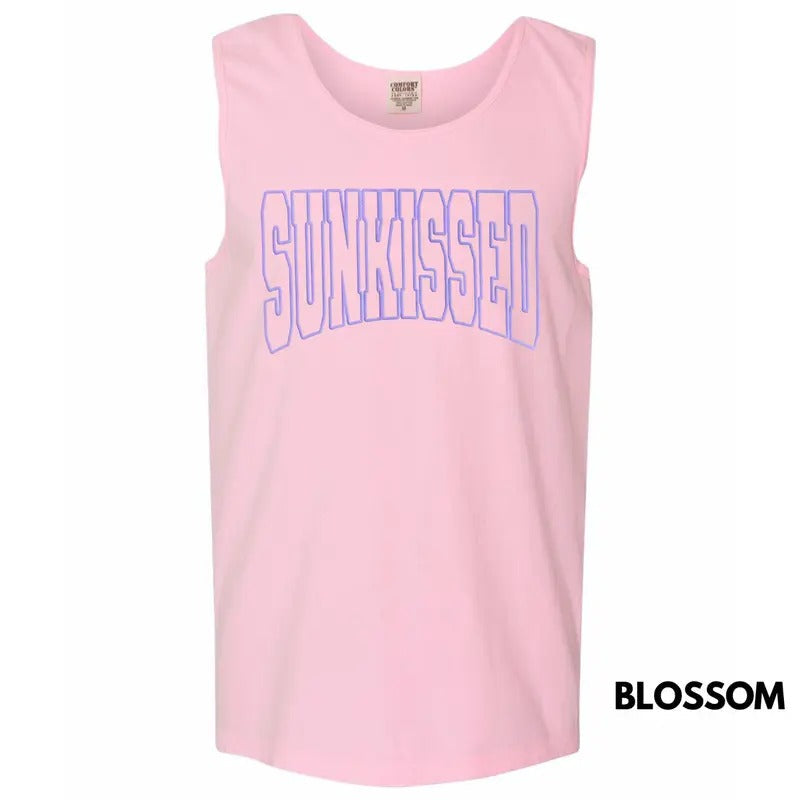 Tank Top - Purple Sunkissed PUFF Comfort Colors Tank Top T-Shirts, Hoodie, Sweatshirt | RetroVerseTees.com