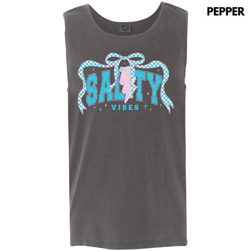 Tank Top - Salty Vibes Coquette Comfort Colors Tank Top T-Shirts, Hoodie, Sweatshirt | RetroVerseTees.com