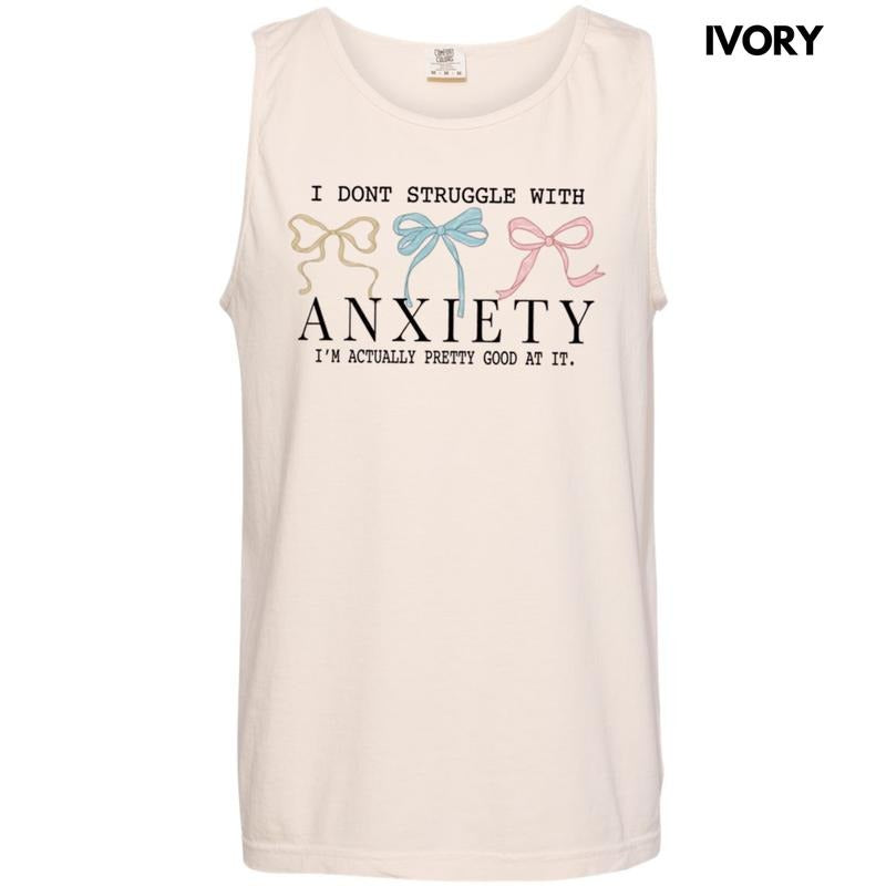 Tank Top - Struggle With Anxiety Comfort Colors Tank Top T-Shirts, Hoodie, Sweatshirt | RetroVerseTees.com
