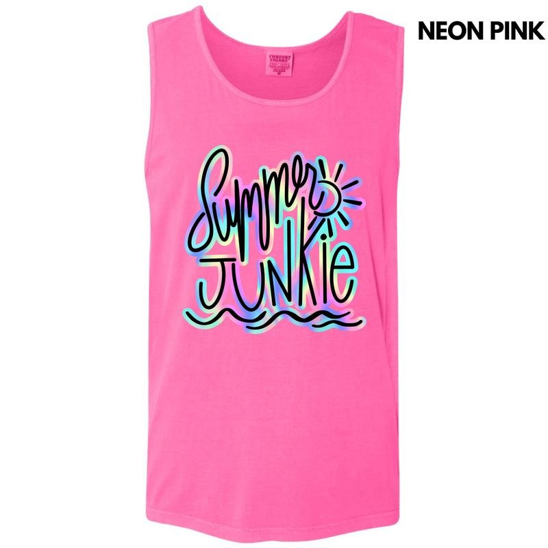 Tank Top - Summer Junkie Comfort Colors Tank Top 'NLB' T-Shirts, Hoodie, Sweatshirt | RetroVerseTees.com
