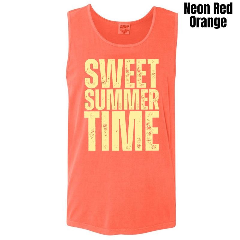 Tank Top - Sweet Summer Time Comfort Colors Tank Top 'NLB' T-Shirts, Hoodie, Sweatshirt | RetroVerseTees.com
