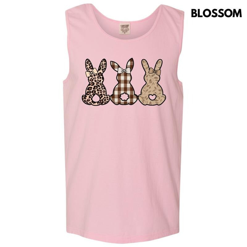 Tank Top - Taupe Pattern Bunnies Comfort Colors Tank Top 'NLB' T-Shirts, Hoodie, Sweatshirt | RetroVerseTees.com