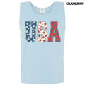 Tank Top - USA Flowers Comfort Colors Tank Top T-Shirts, Hoodie, Sweatshirt | RetroVerseTees.com