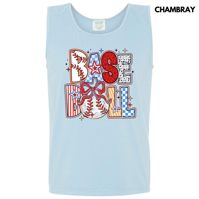Tank Top -Baseball Crazy Pattern Comfort Colors Tank Top 'NLB' T-Shirts, Hoodie, Sweatshirt | RetroVerseTees.com