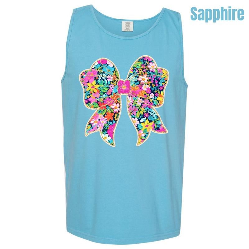 Tank Top -Big Ditzy Bow Comfort Colors Tank Top 'NLB' T-Shirts, Hoodie, Sweatshirt | RetroVerseTees.com