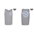 Tank Top -Double Cherry Stripe Monogram Comfort Colors Tank Top 'NLB' T-Shirts, Hoodie, Sweatshirt | RetroVerseTees.com