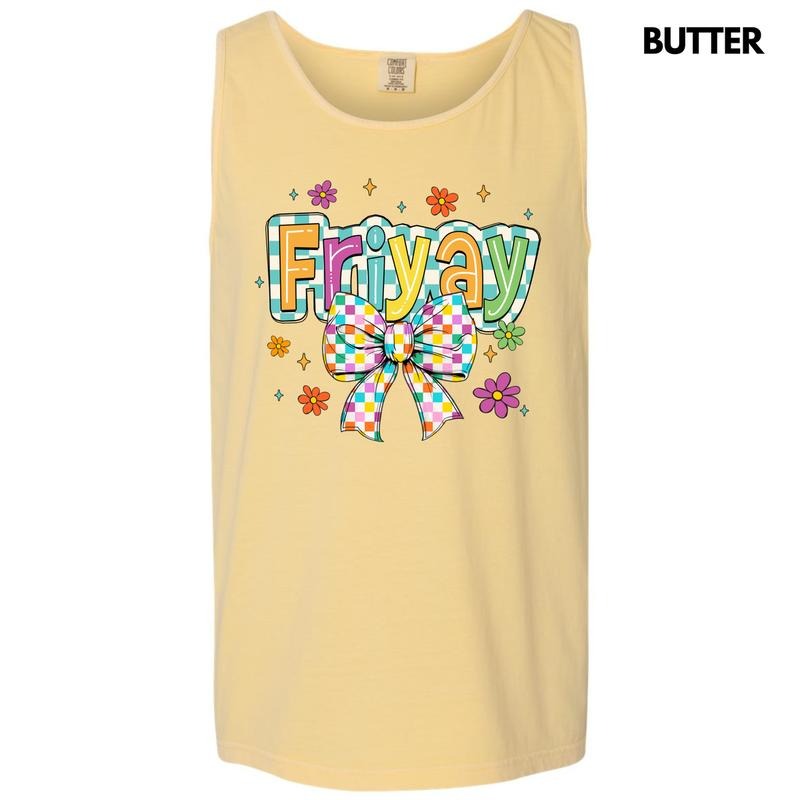 Tank Top -FriYAY Checkered Comfort Colors Tank Top 'NLB' T-Shirts, Hoodie, Sweatshirt | RetroVerseTees.com