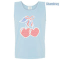 Tank Top -Gingham Heart Cherries Comfort Colors Tank Top 'NLB' T-Shirts, Hoodie, Sweatshirt | RetroVerseTees.com