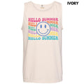 Tank Top -Hello Summer Happy Face Comfort Colors Tank Top 'NLB' T-Shirts, Hoodie, Sweatshirt | RetroVerseTees.com