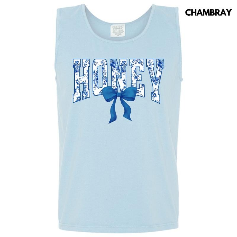 Tank Top -Honey Blue Floral Comfort Colors Tank Top 'NLB' T-Shirts, Hoodie, Sweatshirt | RetroVerseTees.com
