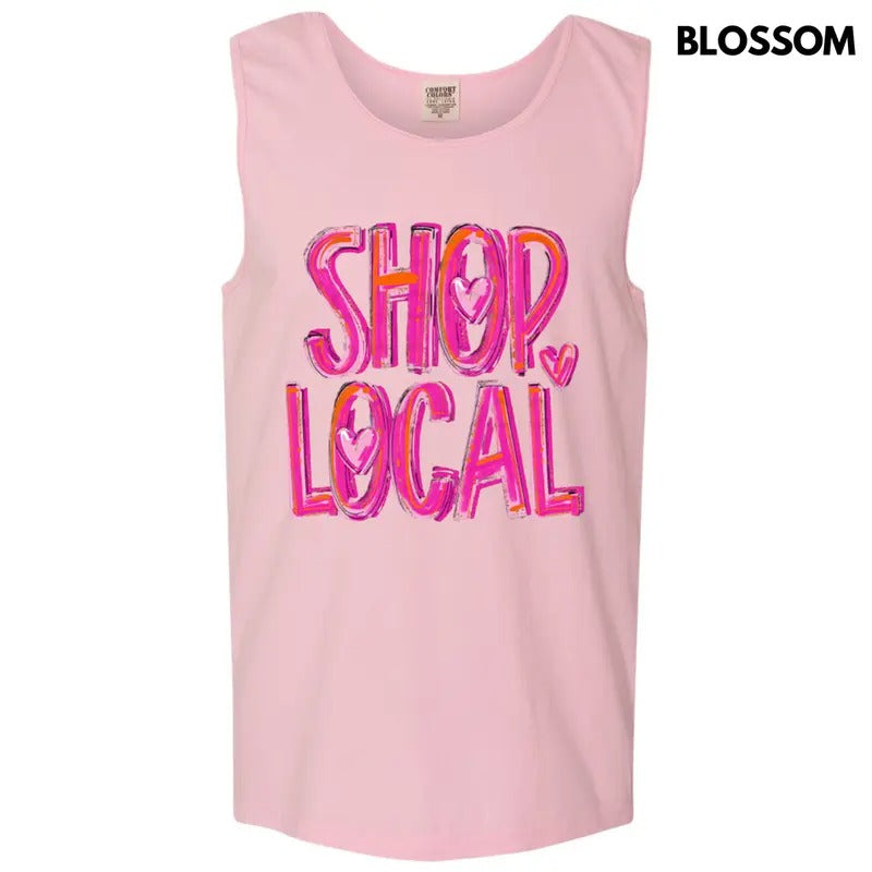 Tank Top -Painted Shop Local Comfort Colors Tank Top T-Shirts, Hoodie, Sweatshirt | RetroVerseTees.com