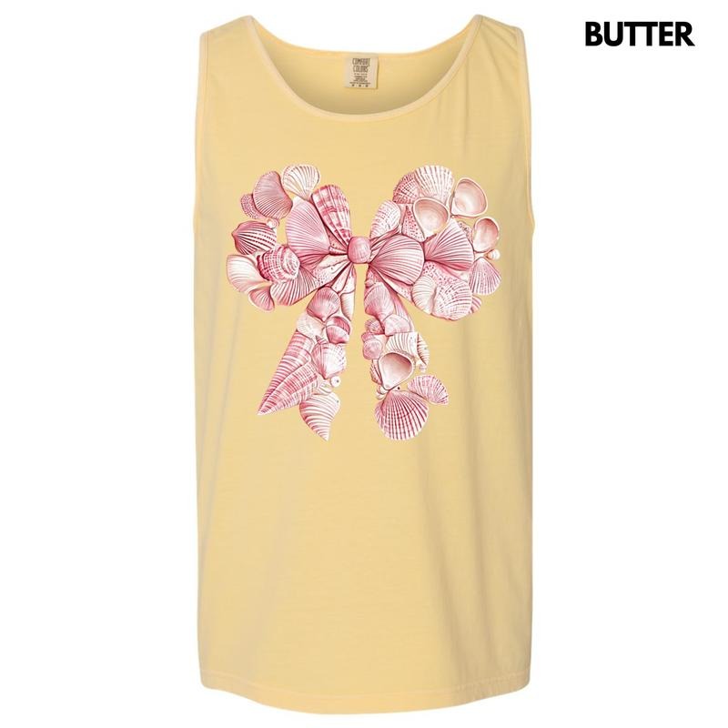 Tank Top -Shell Coquette Bow Comfort Colors Tank Top T-Shirts, Hoodie, Sweatshirt | RetroVerseTees.com