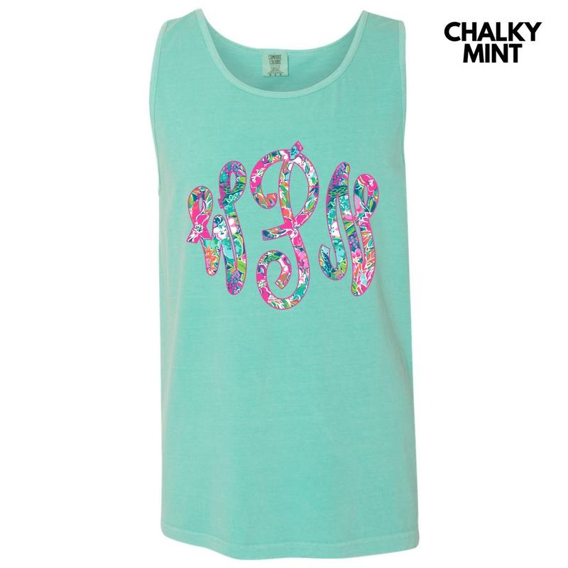 Tank Top -Tropical Monogram Comfort Colors Tank Top 'NLB' T-Shirts, Hoodie, Sweatshirt | RetroVerseTees.com