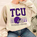Tcu Horned Frogs Retro Helmet University College NCAA Football T-Shirt Unisex Sweatshirt Hoodie | RetroVerseTees.com