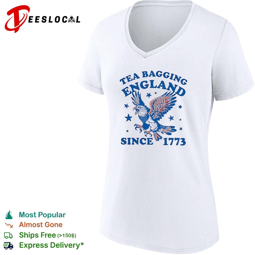 Tea Bagging England Since 1773 American Eagle Patriotic Independence Day shirt