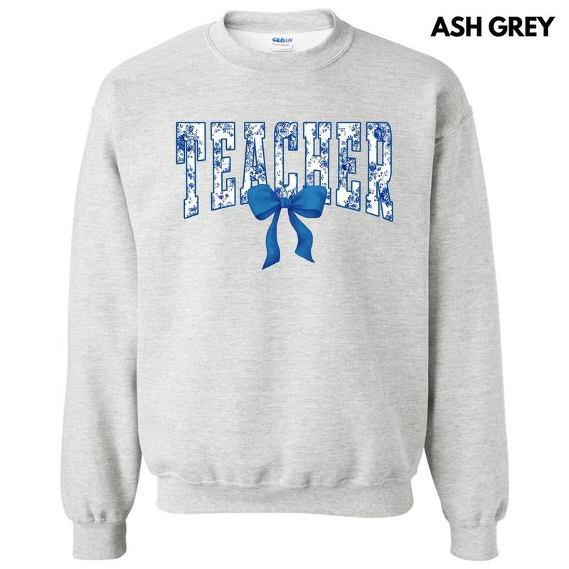 Teacher Blue Florals Sweatshirt 'NLB' T-Shirts, Hoodie | RetroVerseTees.com