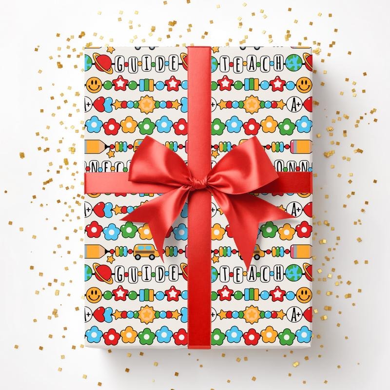 Teacher Friendship Beads Wrapping Paper T-Shirts, Hoodie, Sweatshirt | RetroVerseTees.com