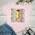 Teacher Lightning Pencil Graphic Tee Hoodie, Sweatshirt | RetroVerseTees.com