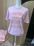 Teacher Off Duty Tee - Summer Teacher Shirt Hoodie, Sweatshirt | RetroVerseTees.com