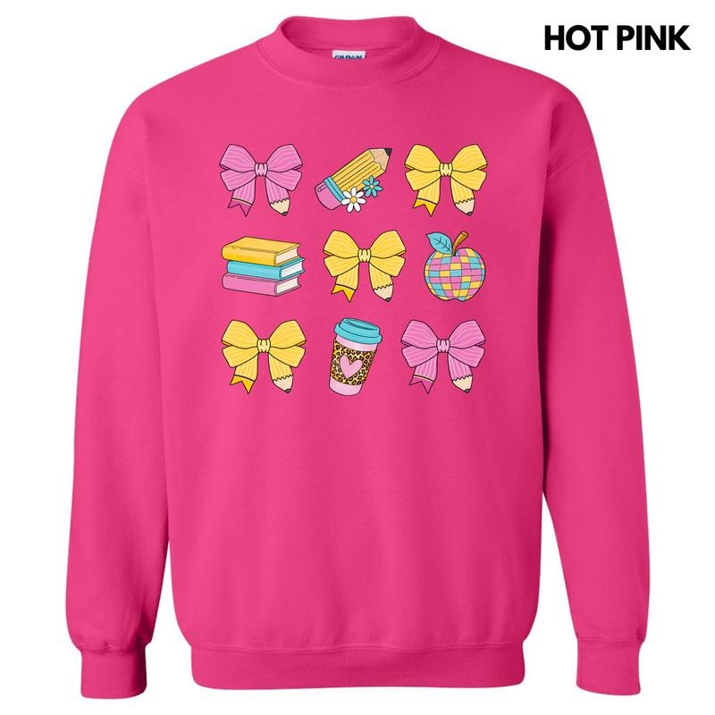 Teacher Theme Coquette Collage Sweatshirt 'NLB' T-Shirts, Hoodie | RetroVerseTees.com