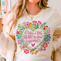 Teacher Unisex Shirt, It takes a big heart to shape little minds Unisex Shirt, boho teacher Mother's Day, teacher , back...