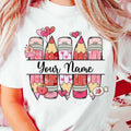 Teacher Valentine Shirt, Custom Name Pencil Teacher Valentine Shirt, Teacher Gift, Valentines Day Teacher Shirt, Teaching...
