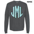 Teal Checker Monogram Long Sleeve Comfort Colors T-Shirt 'NLB' Hoodie, Sweatshirt | RetroVerseTees.com