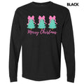 Teal Triple Trees Merry Christmas Long Sleeve Comfort Colors T-Shirt 'NLB' Hoodie, Sweatshirt | RetroVerseTees.com