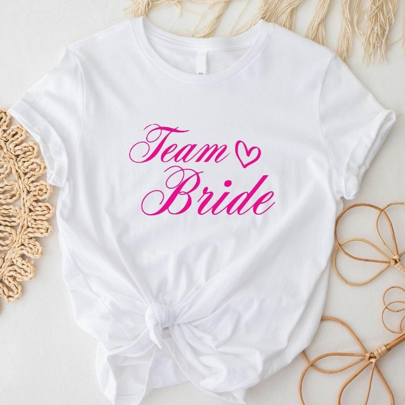 Team Bride Shirt, Pink Bachelorette T-Shirt, Bridal Shower Tee, Bridesmaid Tee, Engagement Party Tee Hoodie, Sweatshirt