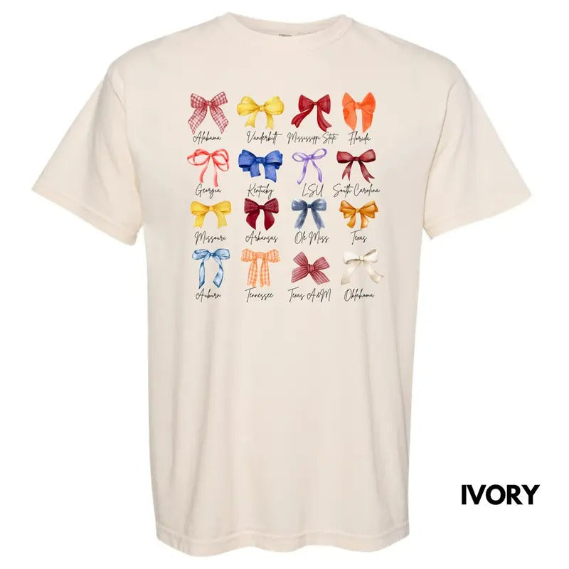 Team Of Bows Collage Comfort Colors T-Shirt 'NLB' Hoodie, Sweatshirt | RetroVerseTees.com