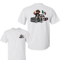 Teddy Bear In Hip Hop Costume Mexican Flag 2 Sided Shirt, Mexican Flag Bear Tee, Cartoon Graphic T-Shirt, Gift for Men...