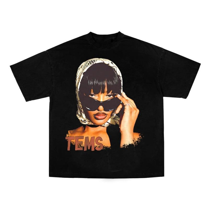 Tems Big Face Tee Hoodie, Sweatshirt | RetroVerseTees.com