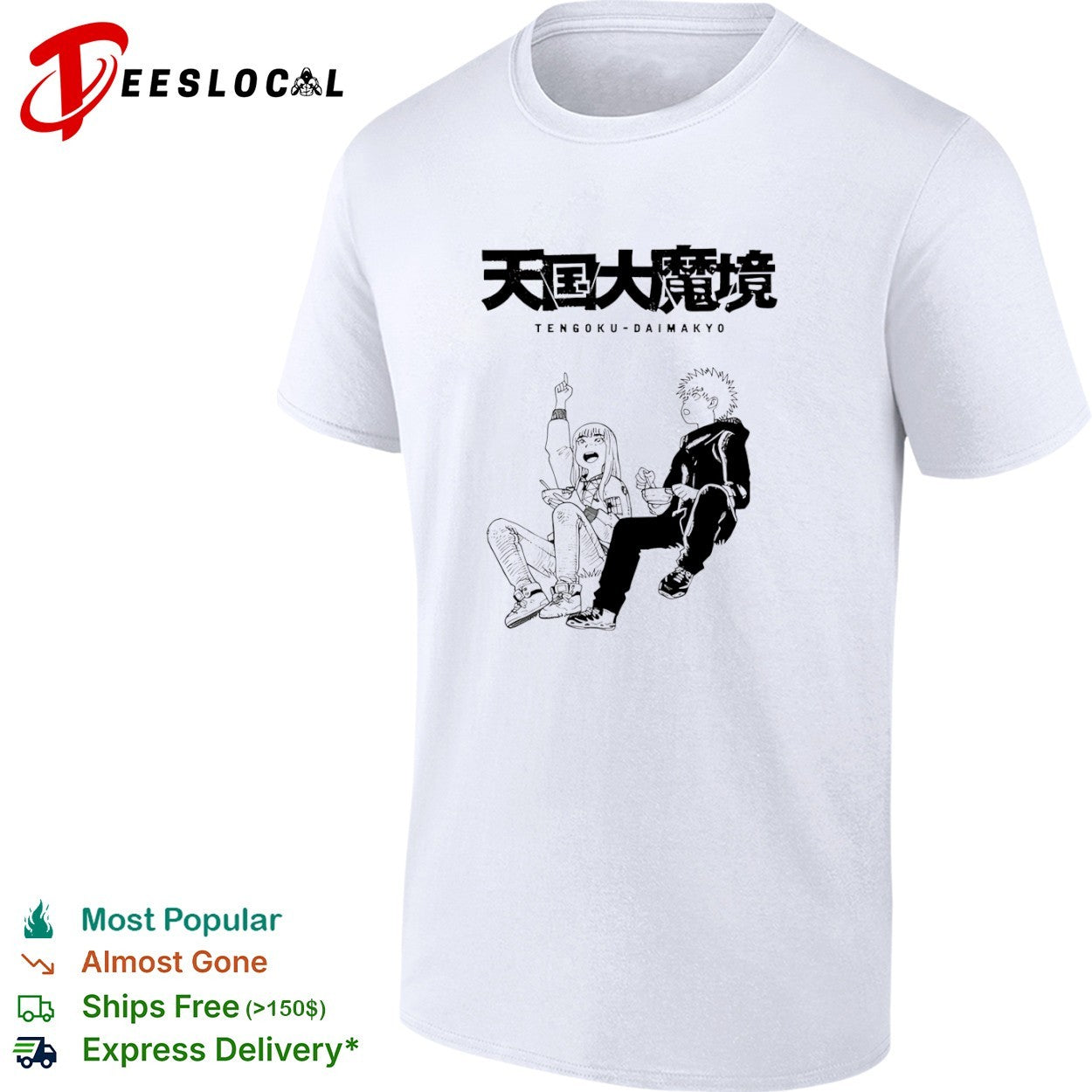Tengoku-Daimakyo Anime Characters Eating shirt