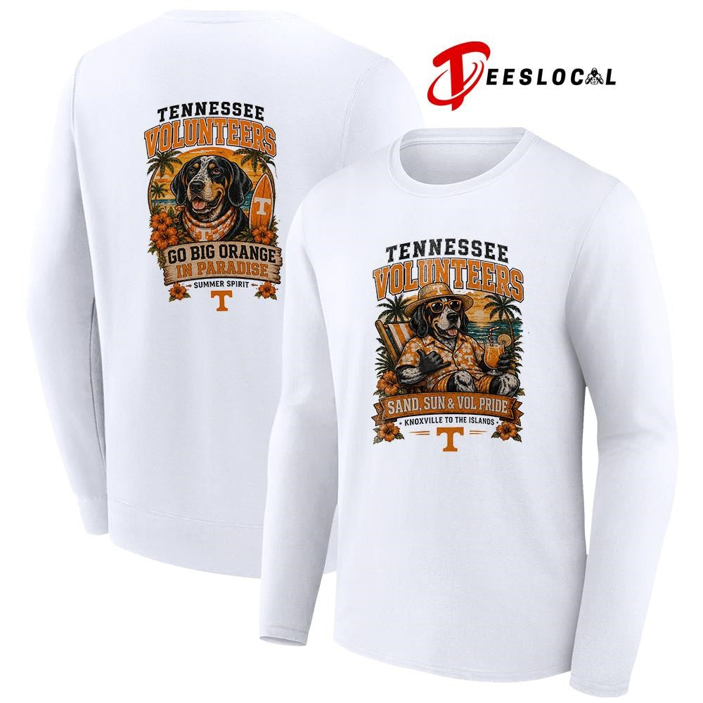 Tennessee Volunteers san and sun Knoxville to the islands tropical paradise shirt
