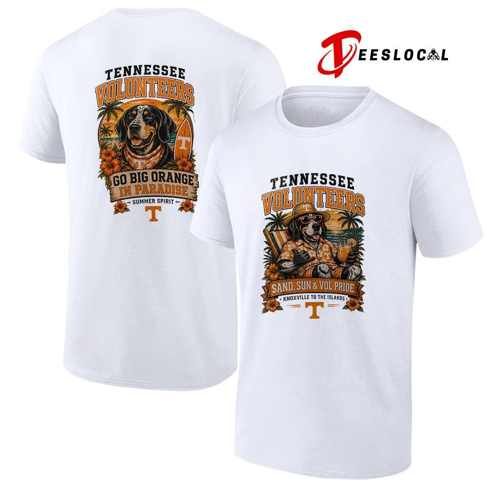 Tennessee Volunteers san and sun Knoxville to the islands tropical paradise shirt