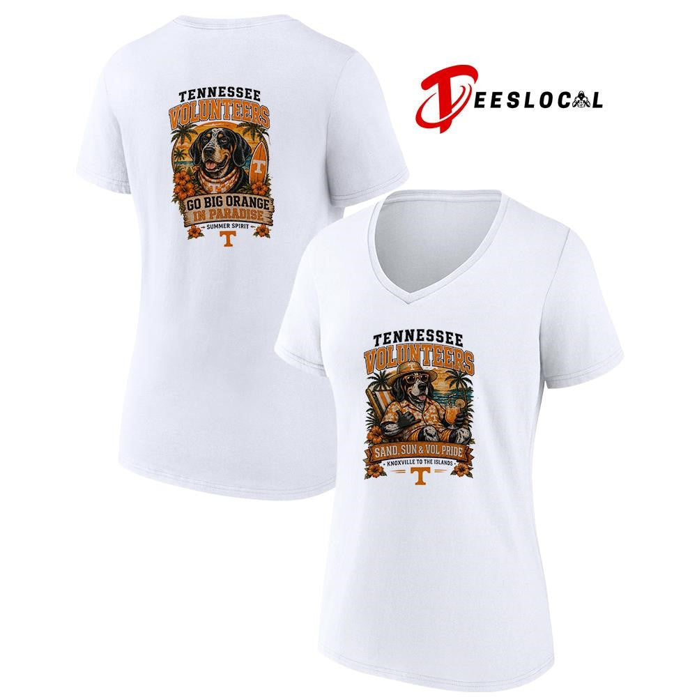 Tennessee Volunteers san and sun Knoxville to the islands tropical paradise shirt