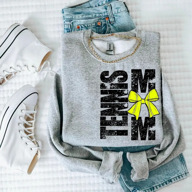 Tennis Mom Bow DTF Transfers - THIS IS NOT A SHIRT Hoodie, Sweatshirt | RetroVerseTees.com