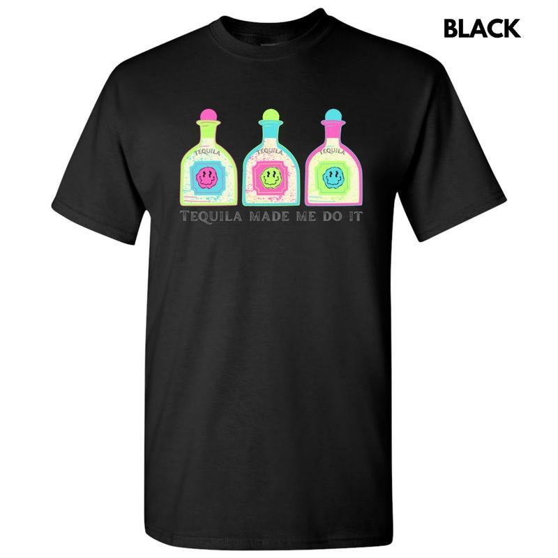 Tequila Made Me Gildan Short Sleeve T-Shirt 'NLB' Hoodie, Sweatshirt | RetroVerseTees.com