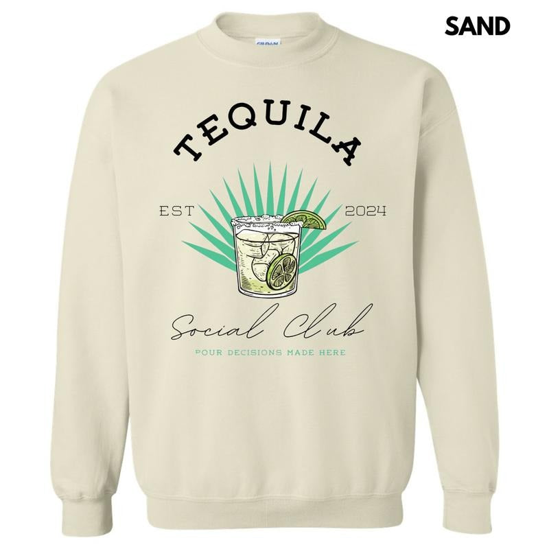 Tequila Social Club Sweatshirt T-Shirts, Hoodie | RetroVerseTees.com