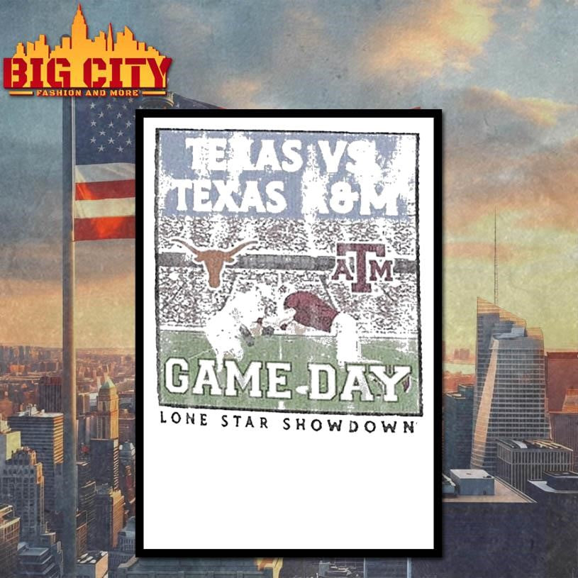 Texas Am Aggies Vs Texas Longhorns Lone Star Showdown Battle Stadium Shirt