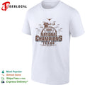 Texas Longhorns 6 Time NCAA National Champions 2005 2002 1983 1975 1950 1949 Hook Em shirt