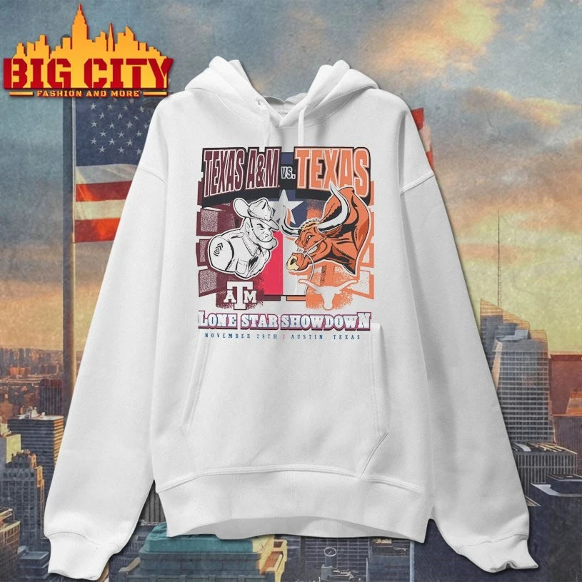 Texas Longhorns Lone Star Showdown Mascots With Texas ATM Shirt