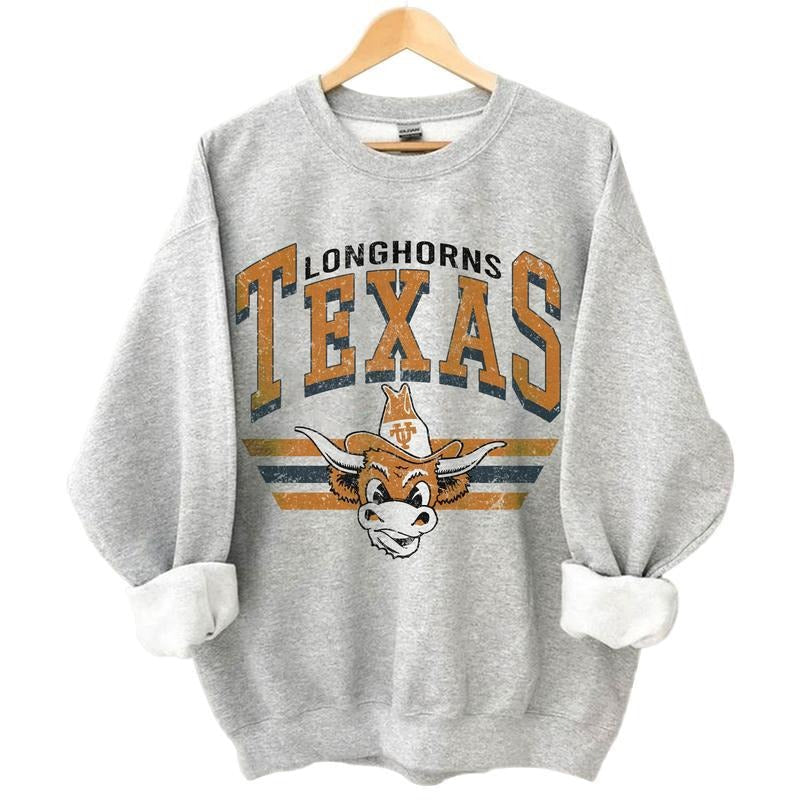 Texas Longhorns Vintage Football NCAA Sweatshirt, The University of Texas Unisex Vintage NCAA Sweatshirt, Classic...
