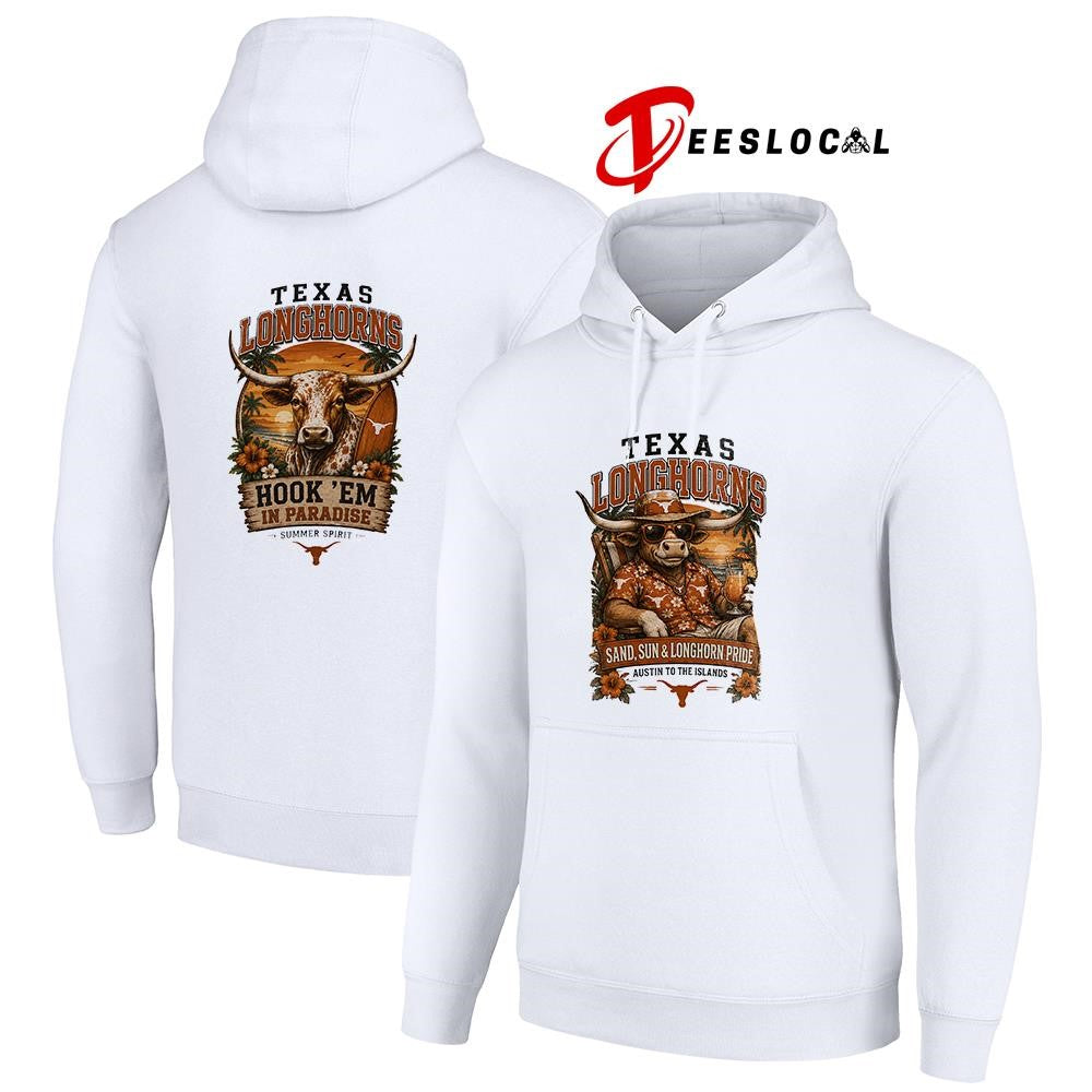 Texas Longhorns san and sun Austin to the islands tropical paradise shirt