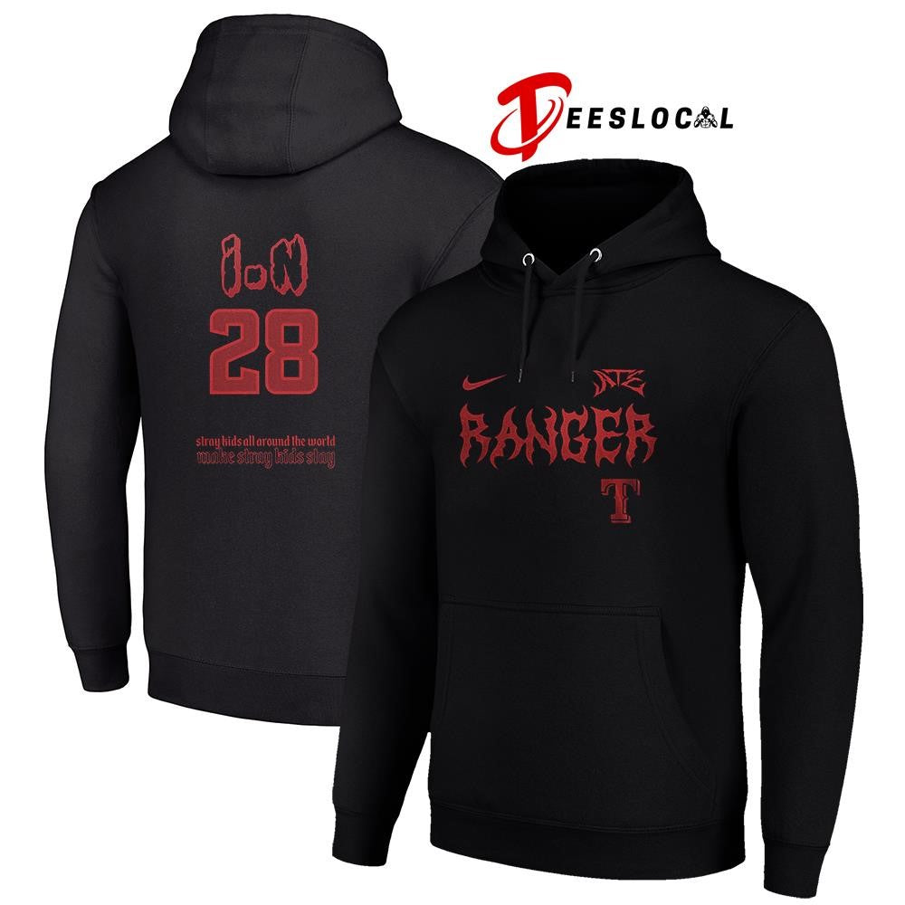Texas Rangers x Stray Kids all around the world Dominate world tour name and number shirt