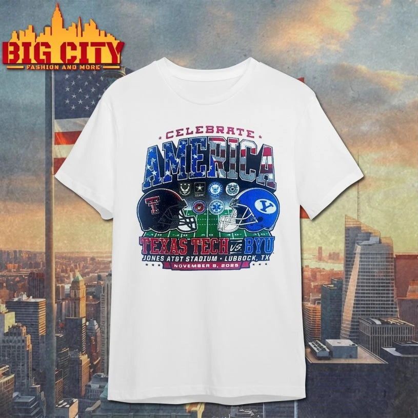 Texas Tech Red Raiders Vs BYU Cougars ESPN Celebrate America Dueling Helmets shirt