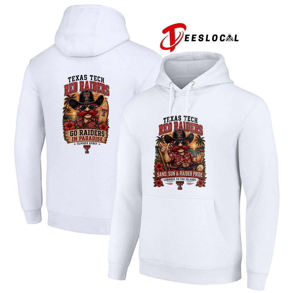 Texas Tech Red Raiders san and sun Lubbock to the islands tropical paradise shirt