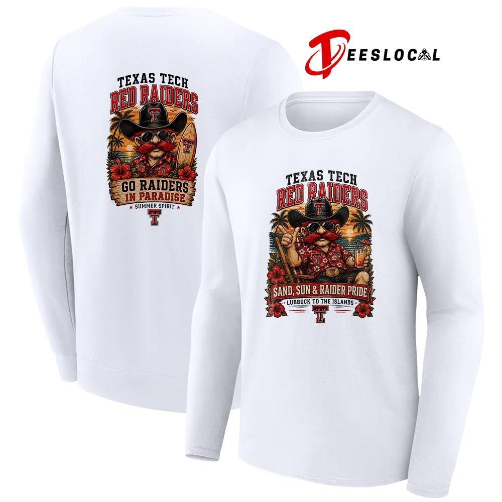 Texas Tech Red Raiders san and sun Lubbock to the islands tropical paradise shirt