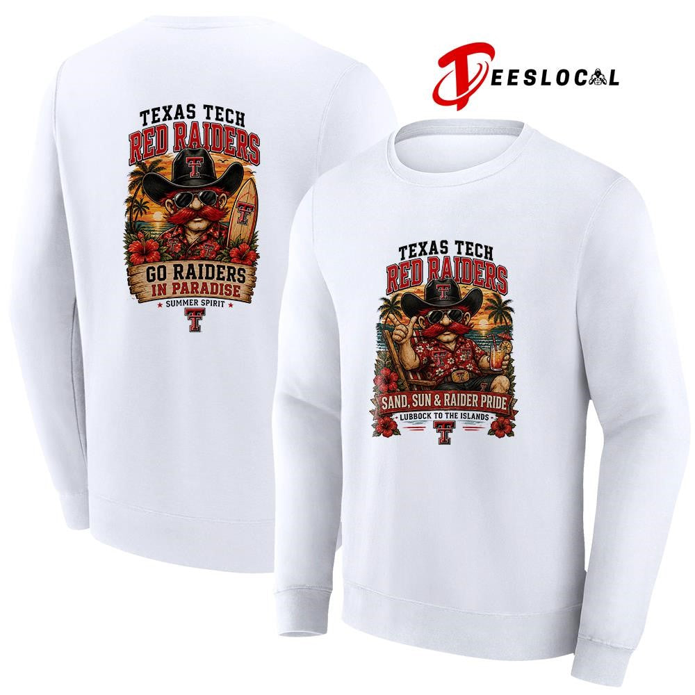 Texas Tech Red Raiders san and sun Lubbock to the islands tropical paradise shirt